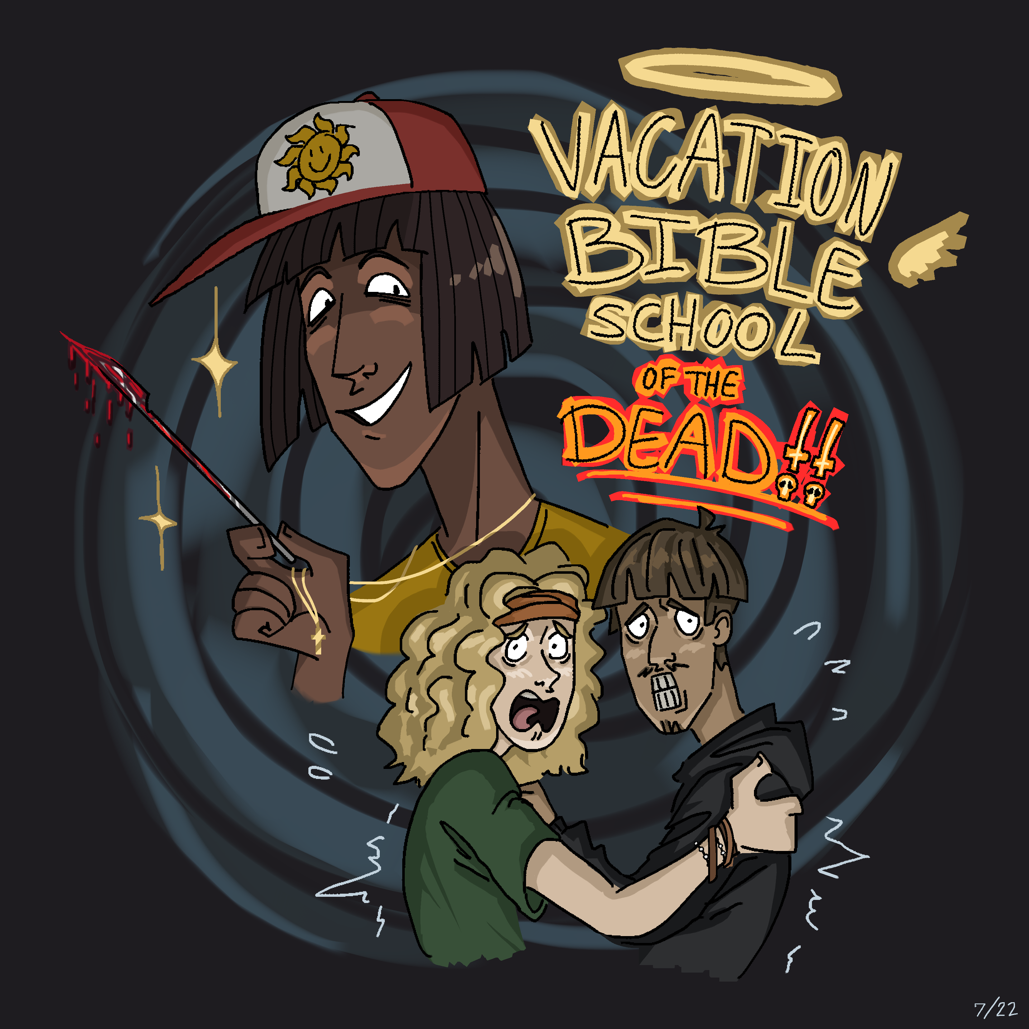 Modern AU, with some old NPCs: Julius (blonde) and Alphonsus (bowl cut)