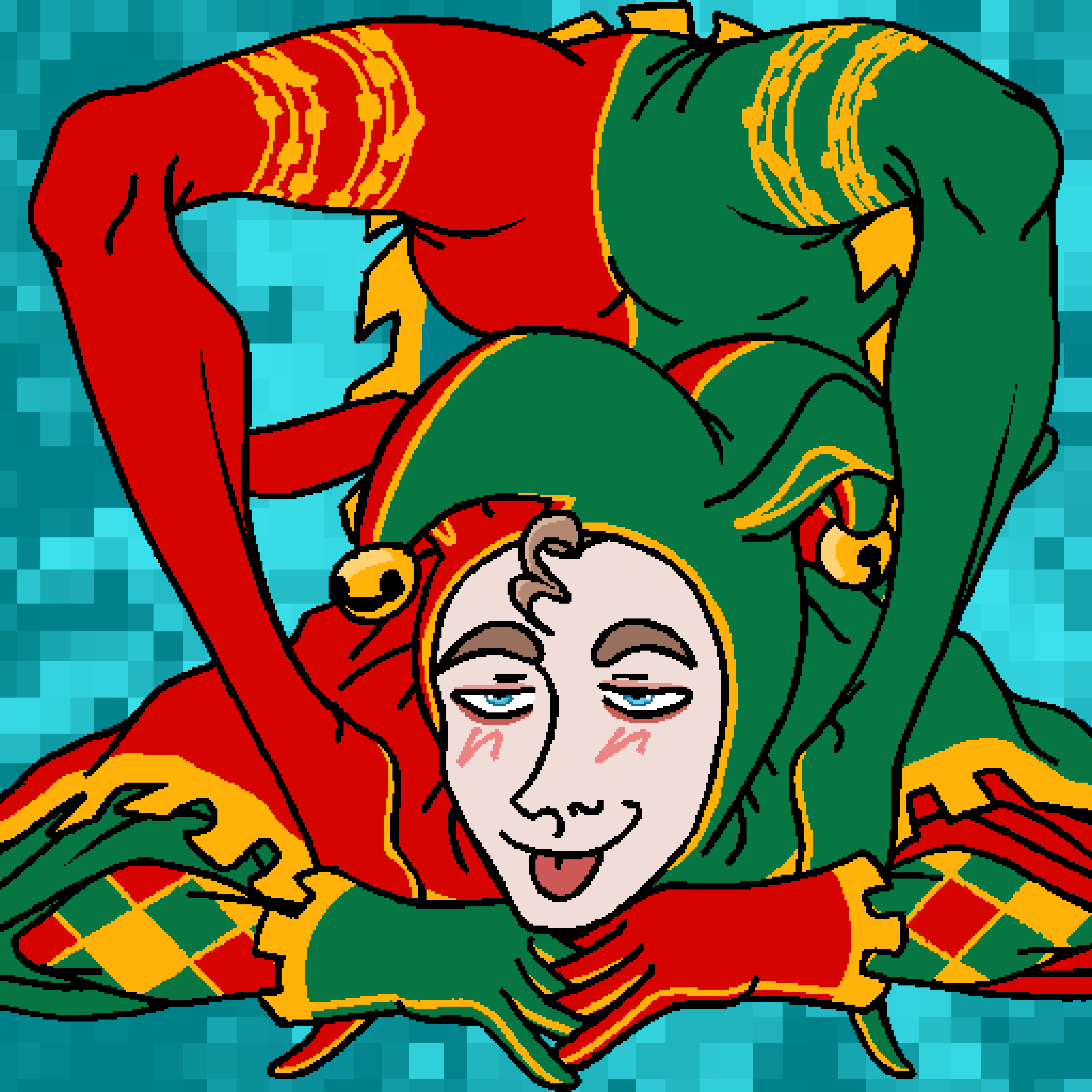 Chroma showing off his flexibility