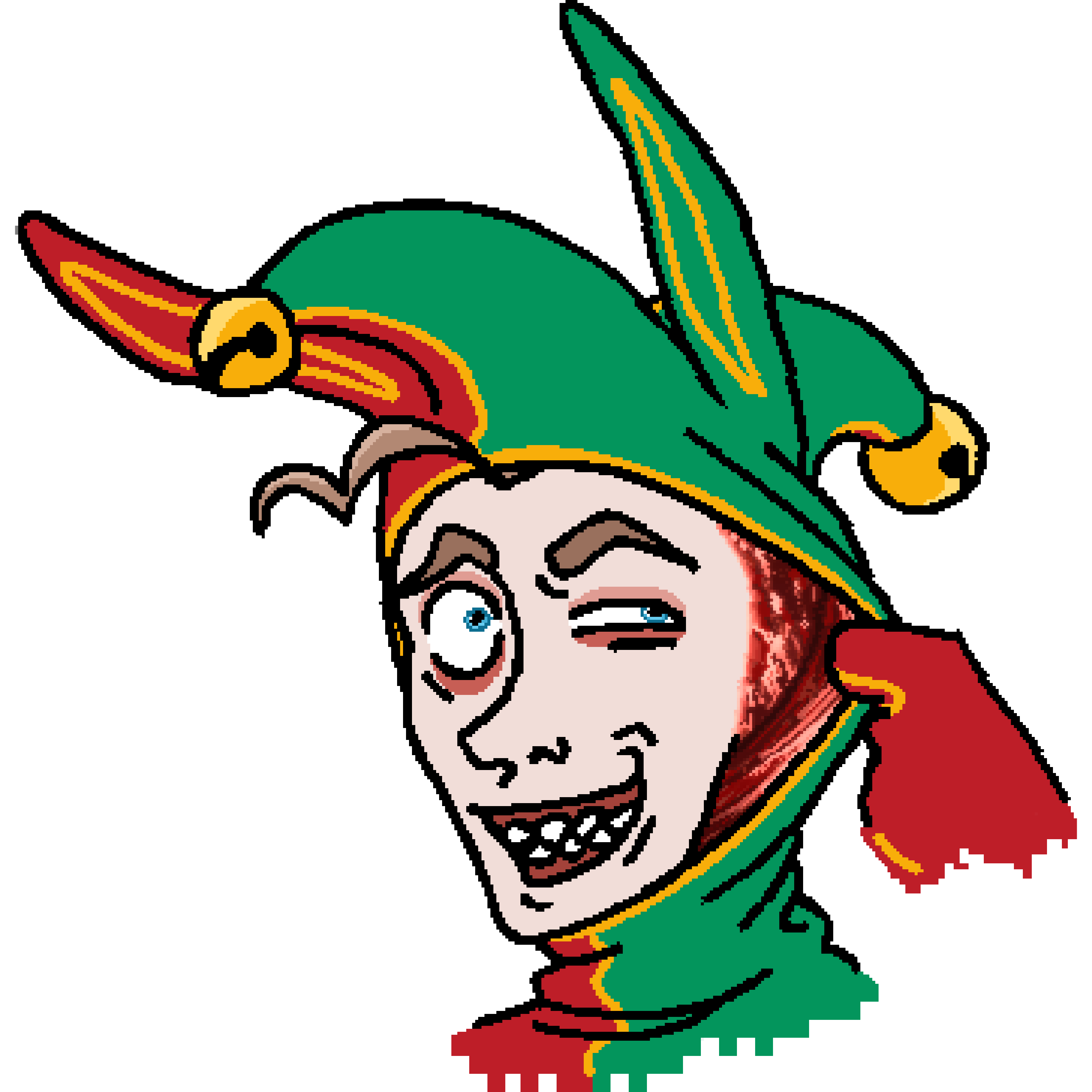 Chroma doesn't have any skin under his motley