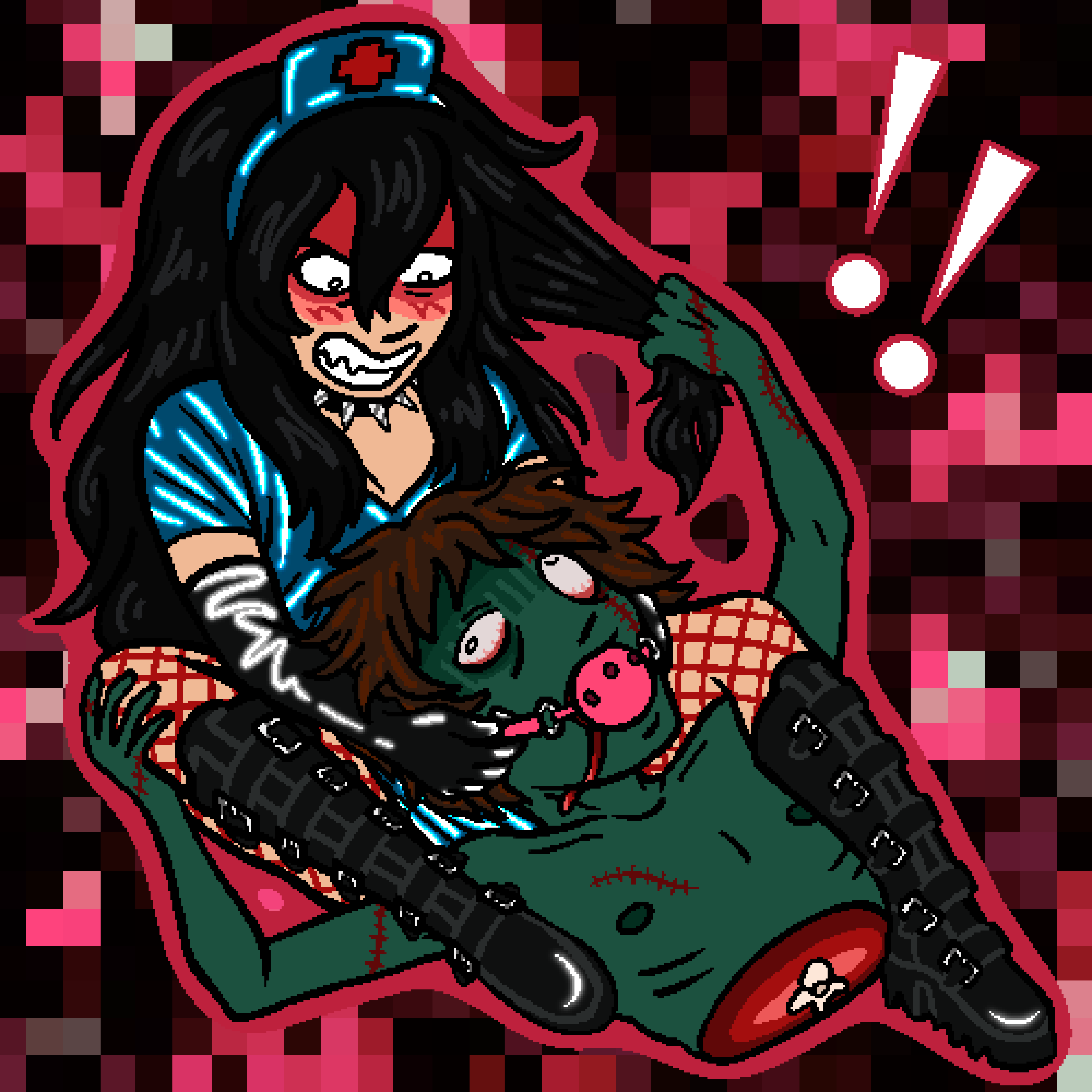 Nurse AU Ayumi and zombie