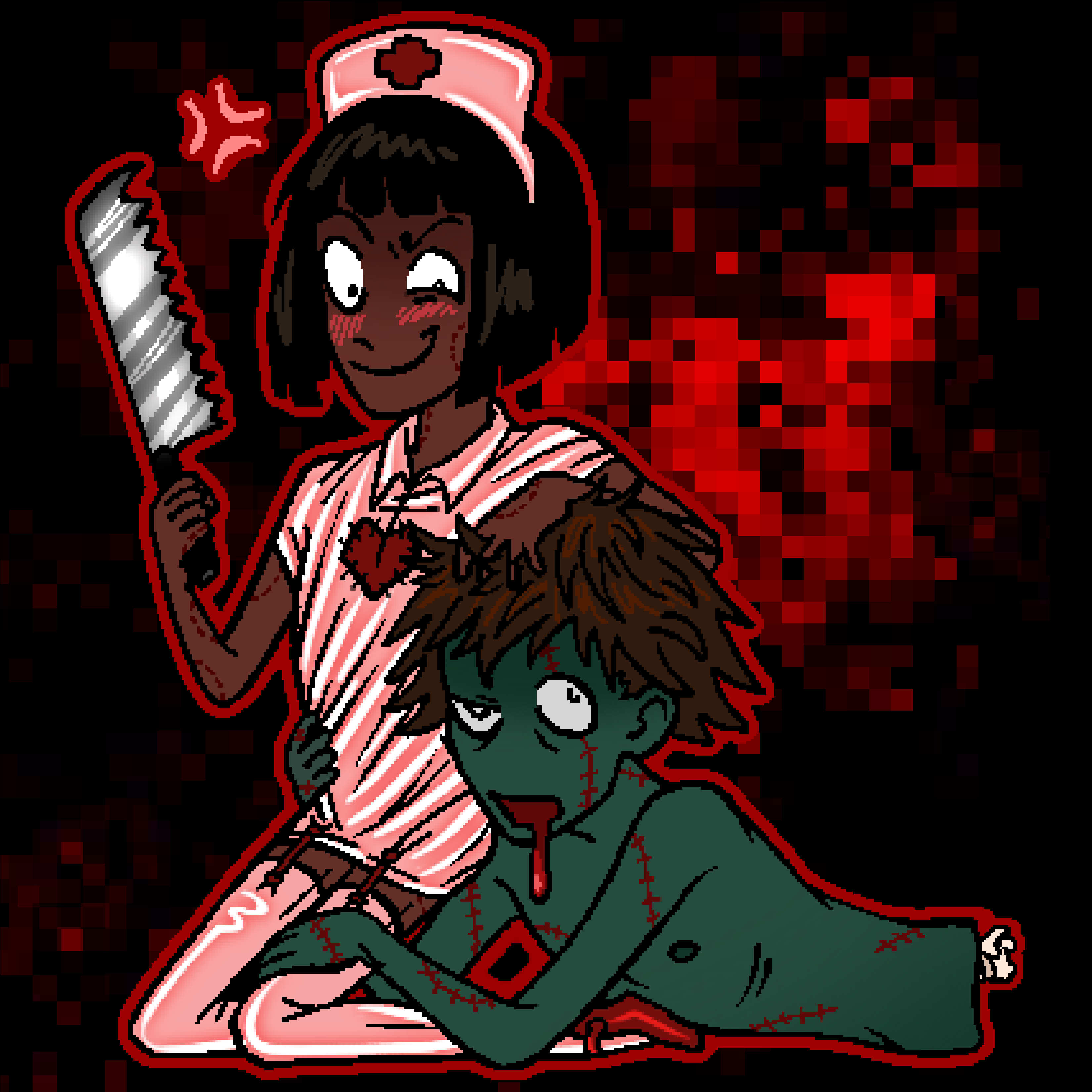 Nurse AU Marcian and zombie
