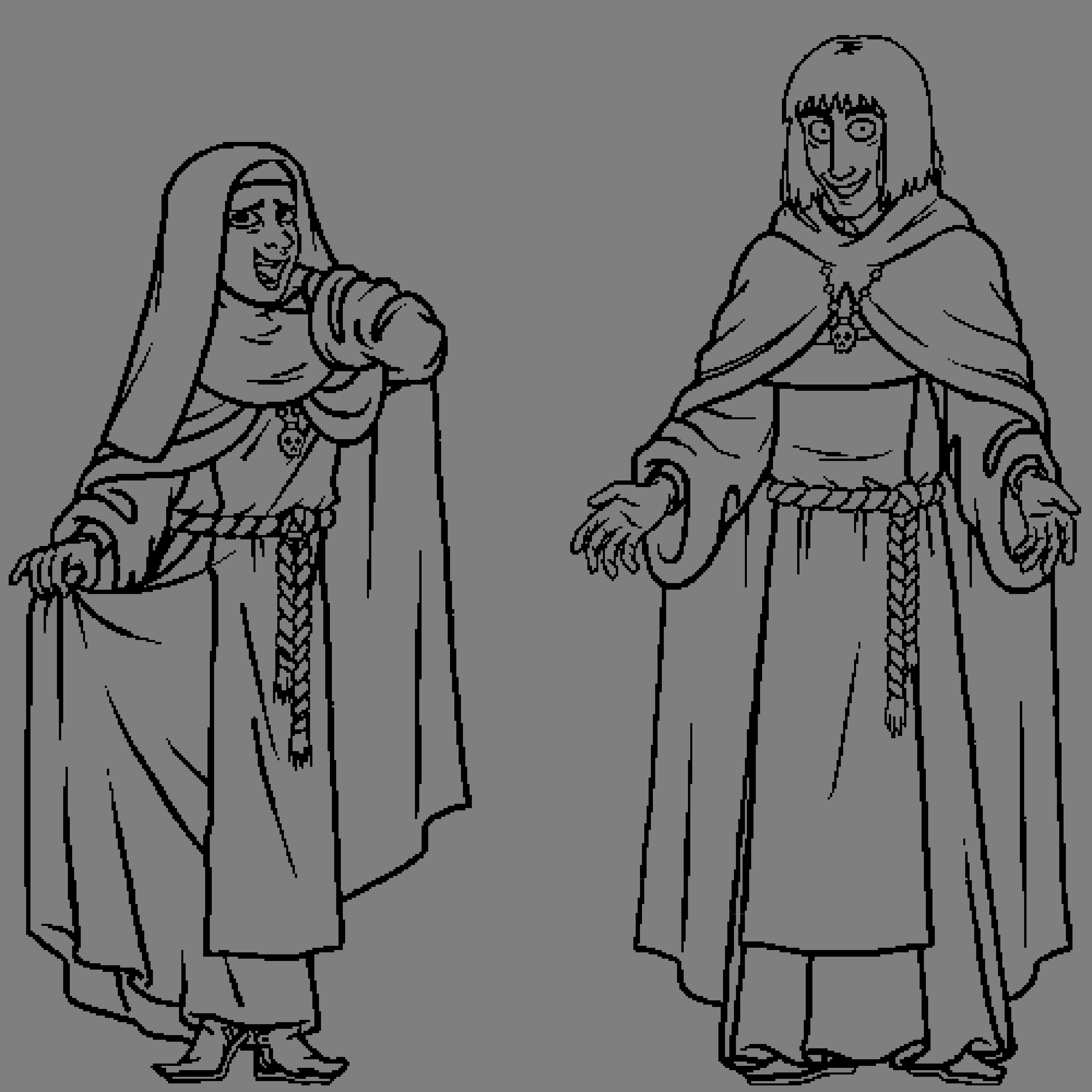 Chantry habit line art